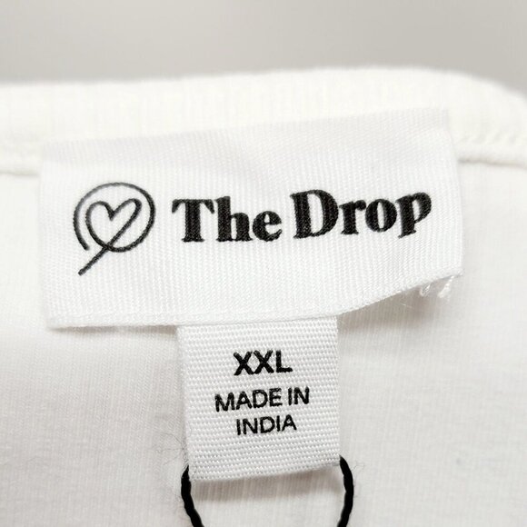 The Drop Womens White Sleeveless Ribbed Midi Dress Size XXL Cotton Blend - Picture 3 of 14